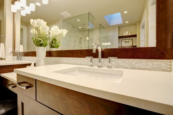 Bathroom Vanity Unit With Marble Top
